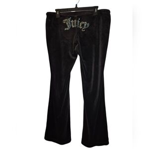 Juicy Couture Black Velour Trousers